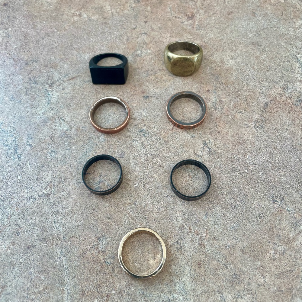 Men's Mixed Metal Ring Set
